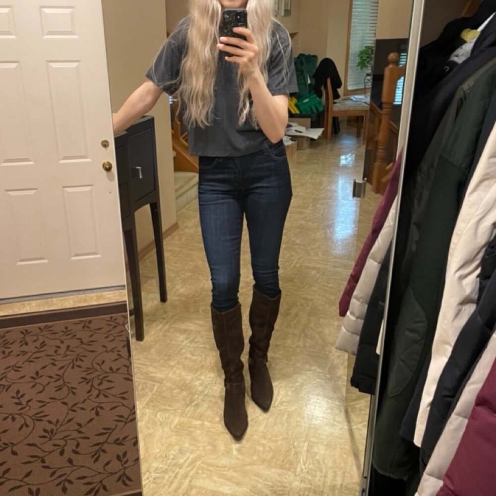 VERY SORRY, SOLD — Franco Sarto Brown Suede Y2K Boots